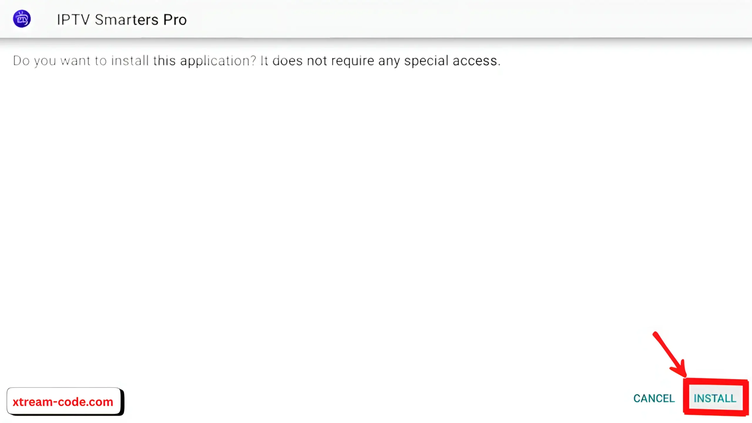 Click “Install” to download and install IPTV Smarters Pro on your Firestick.