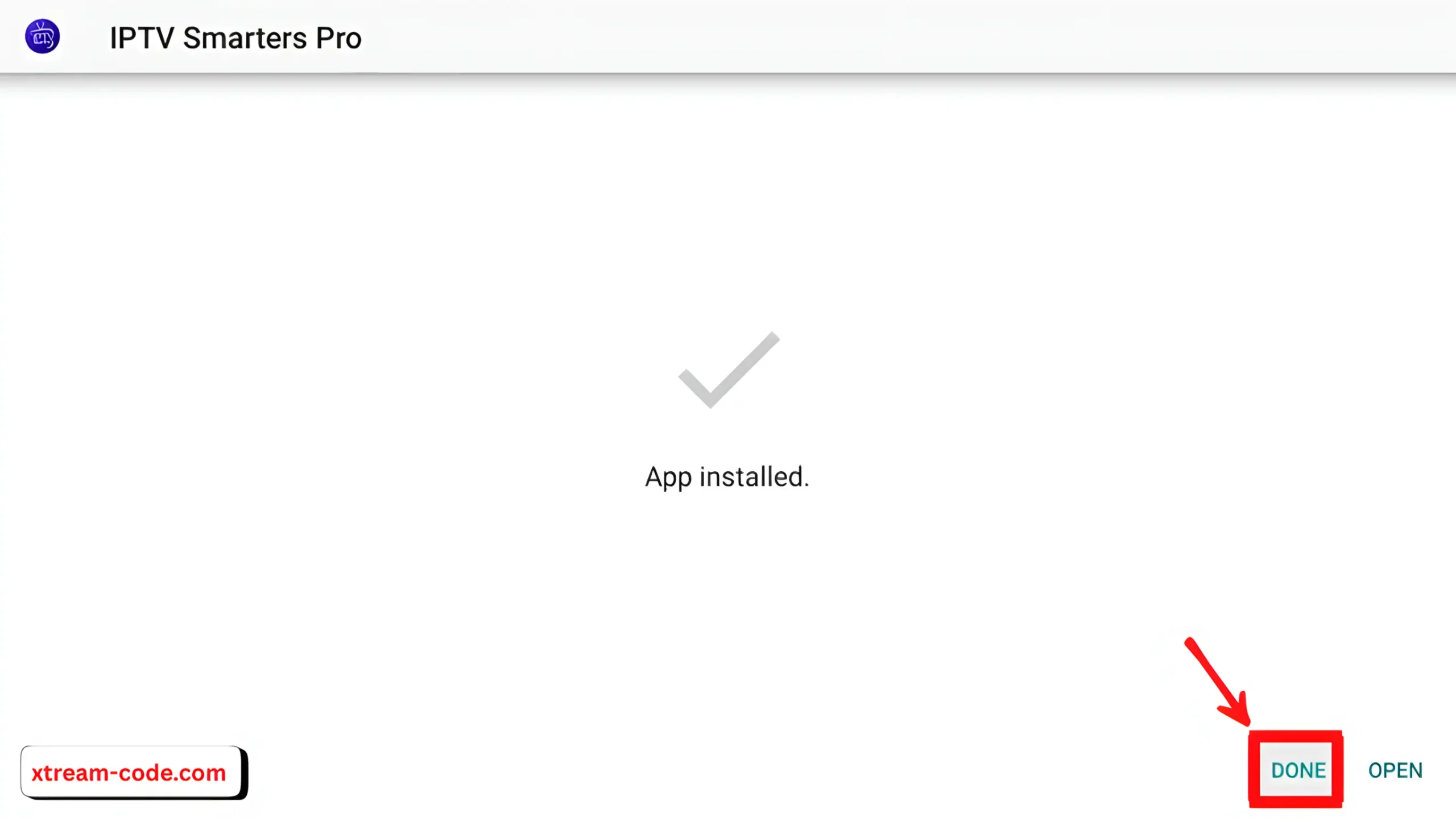 IPTV Smarters Pro has been installed successfully