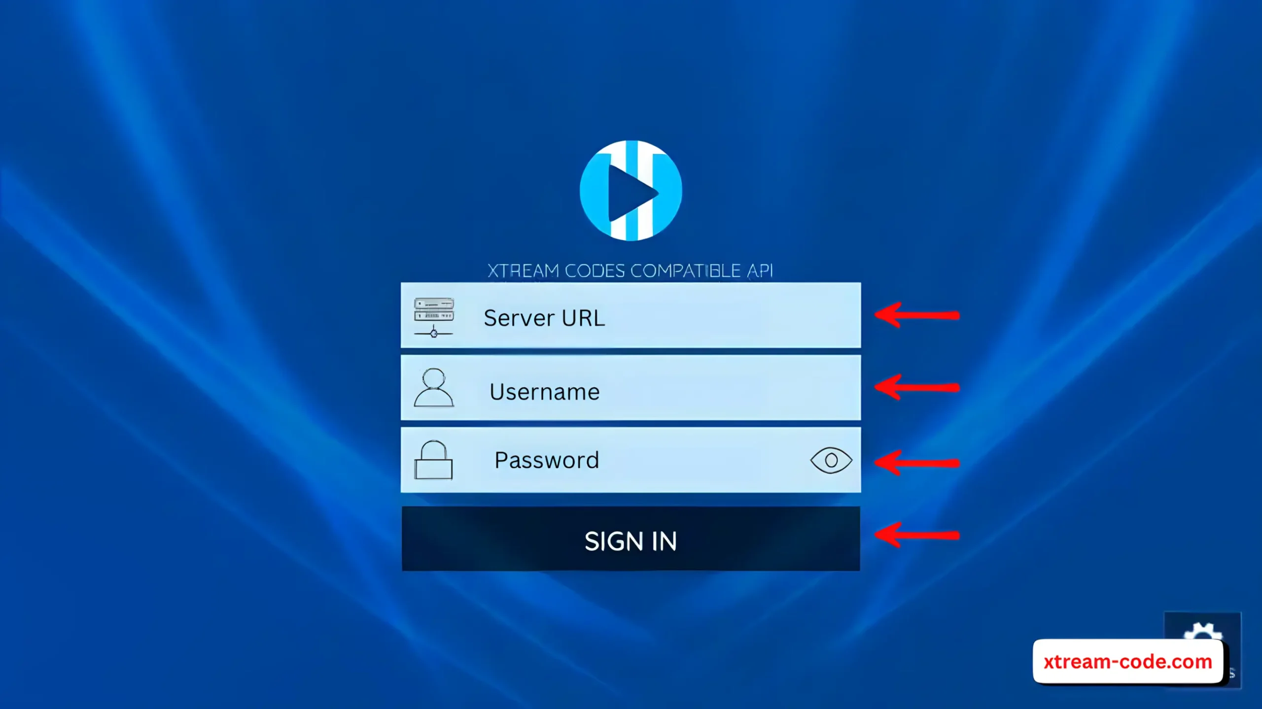 enter your Username + Password + Server URL (Xtream Code Login).